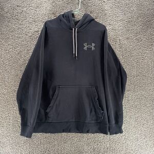 Under Armour Storm Hoodie Sweatshirt Mens Large Black Loose Pullover Adult Logo